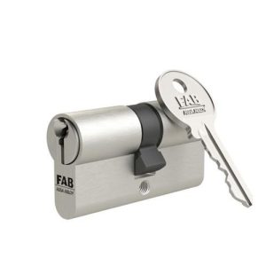 Cilinderbetét, FAB 1.00*/DNm, 40/55 mm (összesen 95 mm), szatén nikkel, 3 db kulccsal, 5 pontos reteszelés, építőipari