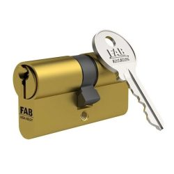   Cilinderbetét, FAB Home 2.00**/D, 30/35 mm (összesen 65 mm), sárgaréz, 3 db kulccsal, 6 pontos reteszelés, FP2 technológia, építési kivitel
