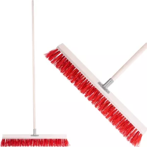 Útseprű, Strend Pro InDust, 80 cm, nyéllel, kültéri burkolathoz, felületkímélő, járdához, térkőhöz
