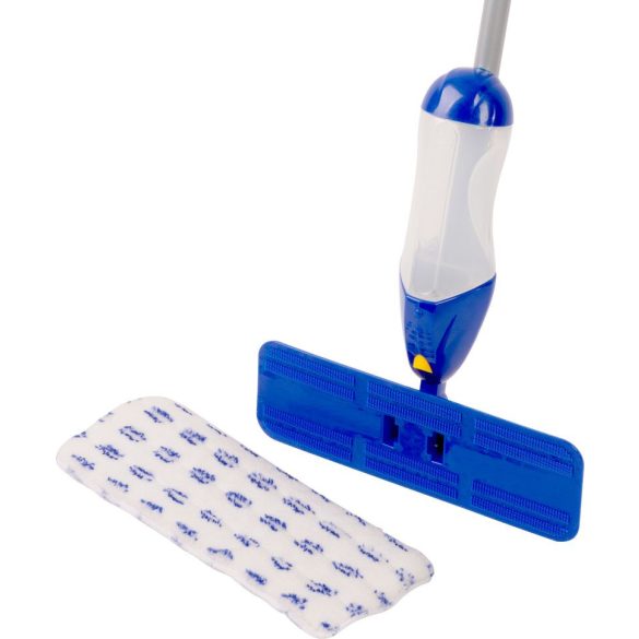 Felmosó, Neco Sprayco, 30 x 9,5 cm, 125 cm, porlasztós, víztartályos, mikroszálas, lapos, cserélhető betét, acél és PP, ergonomikus fogantyú