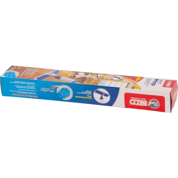 Felmosó, Neco Sprayco, 30 x 9,5 cm, 125 cm, porlasztós, víztartályos, mikroszálas, lapos, cserélhető betét, acél és PP, ergonomikus fogantyú