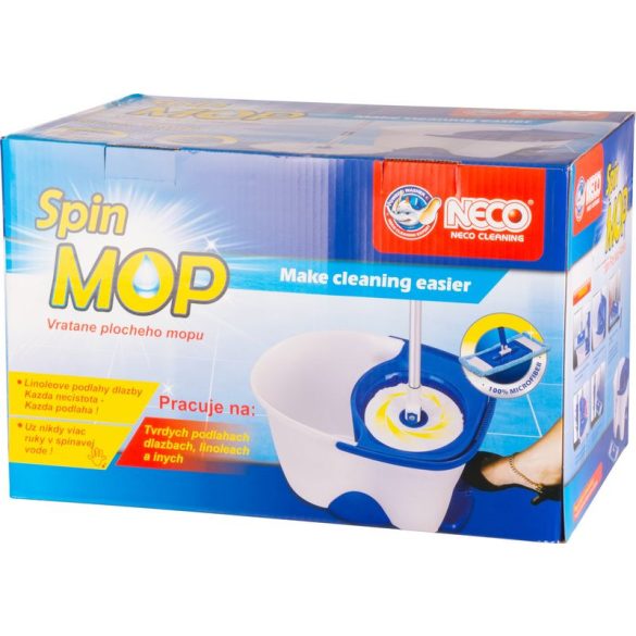 Felmosó szett, Neco Tornado Spin Mop, 18 l, forgó felmosó, mikroszálas, PP, ABS