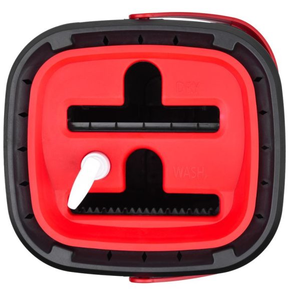 Felmosó szett, MagicHome QuickShine, 8 l, lapos, 360°-ban forgó fej, facsaró vödörrel, nedves és száraz tisztításhoz, 2 db mopfej