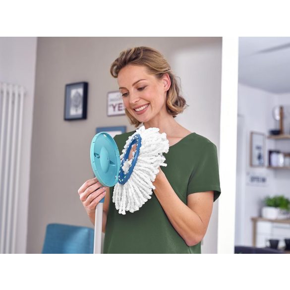 Felmosófej, Leifheit Clean Twist Disc Mop 52095, mikroszálas, pótfej, csempe- és kőpadlókhoz ideális