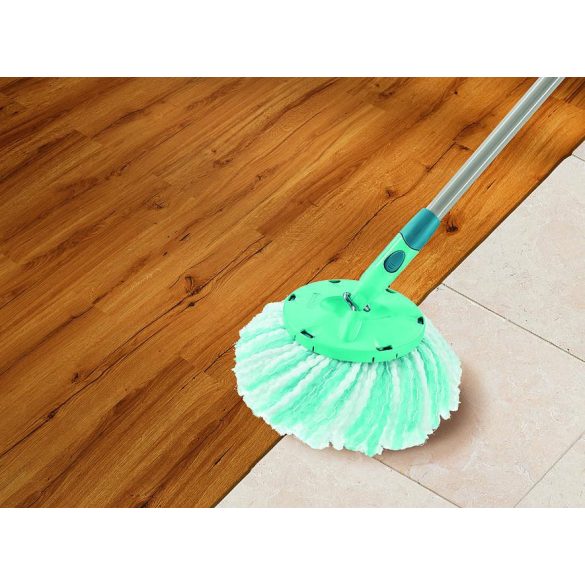 Felmosófej, Leifheit 52104 Clean Twist Disc Mop Microduo, mikroszálas, pótfej, csempe és kőpadlókhoz