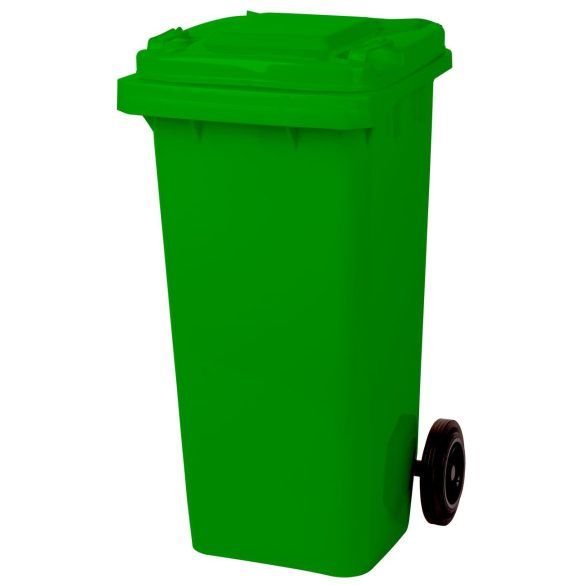 Strend Pro műanyag kültéri kuka - 120 literes, zöld