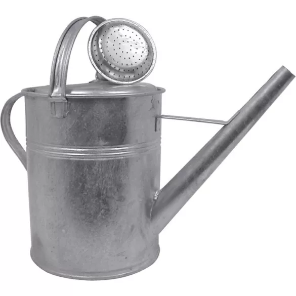 Kerti locsolókanna, Kovotvar KKG, szürke, 9 l, horganyzott, fém, öntözőrózsával