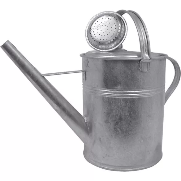 Kerti locsolókanna, Kovotvar KKG, szürke, 9 l, horganyzott, fém, öntözőrózsával
