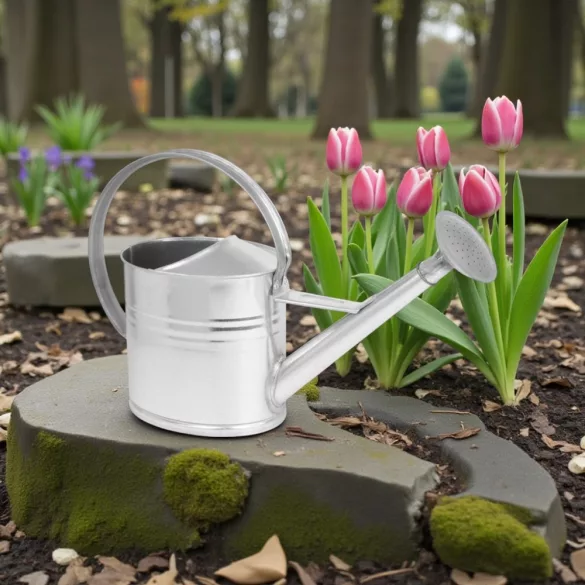 Kerti locsolókanna, Strend Pro Garden Angarden, ezüst, 10 l, horganyzott, öntözőrózsával