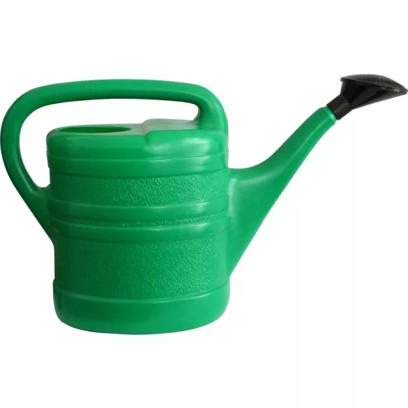 Kerti locsolókanna, Prosperplast Spring, zöld, 8 l, műanyag, rózsával