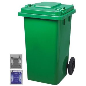 Strend Pro GB4 műanyag kültéri kuka - 240 literes, szürke