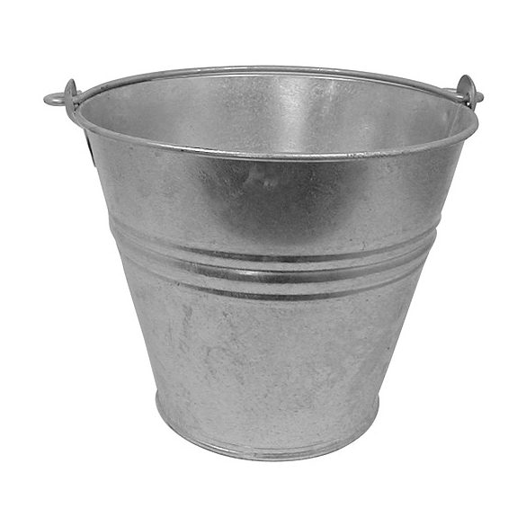 Horganyzott vödör, Kovotvar, 12 l, átmérő 32 cm, alsó átmérő 22 cm