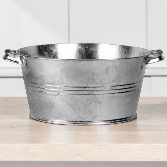 Lavór, Kovotvar 40 UR4, ezüst, 16 l, horganyzott acél, átmérő: 41,5 cm, magasság: 20,5 cm, kerek