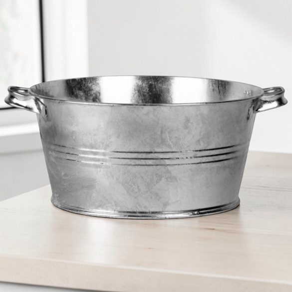 Lavór, Kovotvar 40 UR4, ezüst, 16 l, horganyzott acél, átmérő: 41,5 cm, magasság: 20,5 cm, kerek