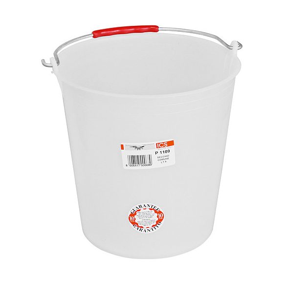 Festővödör, Ics, 15 l, fehér, PVC, 31 cm átmérő, 30 cm magas, 22 cm alsó átmérő