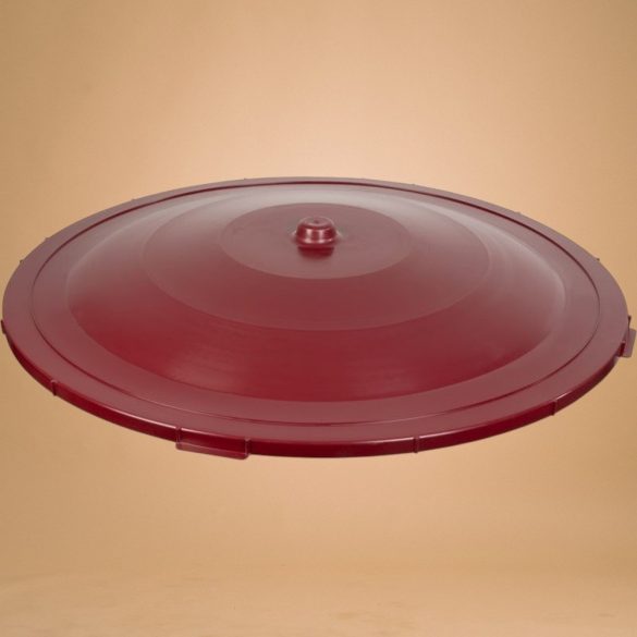 Esővízgyűjtő fedél, ICS M150505 Ecotank, bordó, átmérő: 107 cm, 350–500 l tartályhoz, műanyag, UV-álló, fagyálló, rögzítőfülekkel