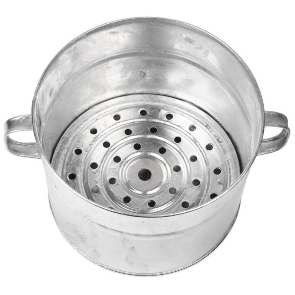 Befőzőlábas, Kovotvar Rex, 20 l, 32 cm átmérő, 25,5 cm magas, hőmérő tokkal, fedővel és betéttel