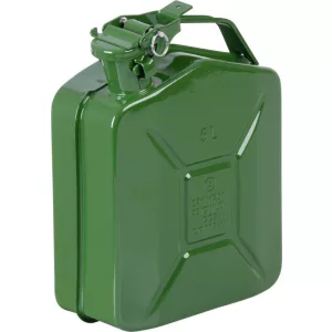 Üzemanyagkanna, Strend Pro JerryCan LD5, 5 l, zöld, fém, biztonsági zárral, benzinhez és gázolajhoz