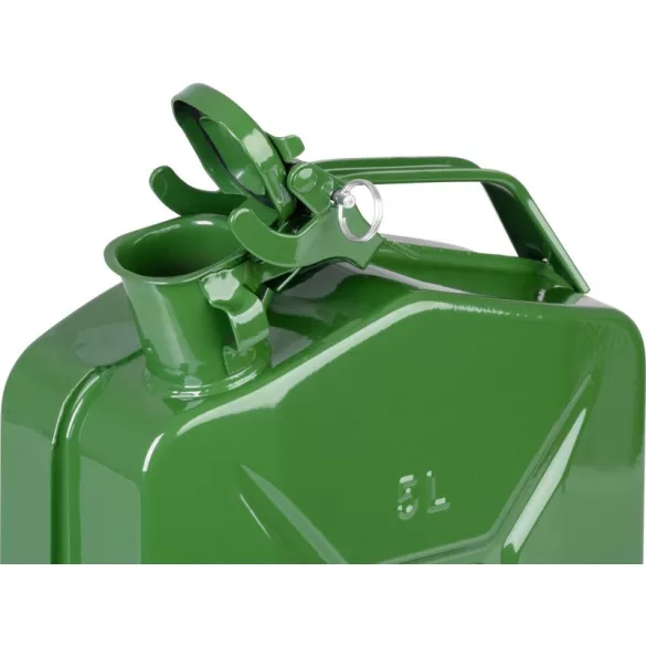 Üzemanyagkanna, Strend Pro JerryCan LD5, 5 l, zöld, fém, biztonsági zárral, benzinhez és gázolajhoz