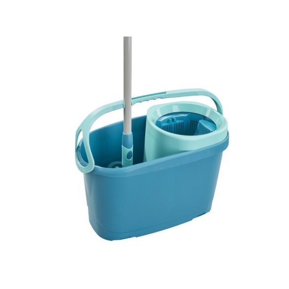 Felmosó szett, Leifheit 52120 Clean Twist M Ergo, vödörrel, forgó csavaró rendszer, Super Soft felmosófej, kíméletes fapadlókhoz, 360°-os csukló