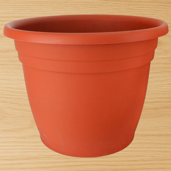Műanyag virágcserép, Ics Thea, terrakotta, átmérő: 65 cm, magasság: 47 cm, enyhén kúpos, 80 l, kerek