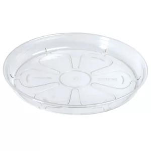 Virágcserép alátét, Prosperplast Coubi PPC320, átlátszó, átmérő: 32 cm, 4,1 cm magas perem, műanyag, kerek