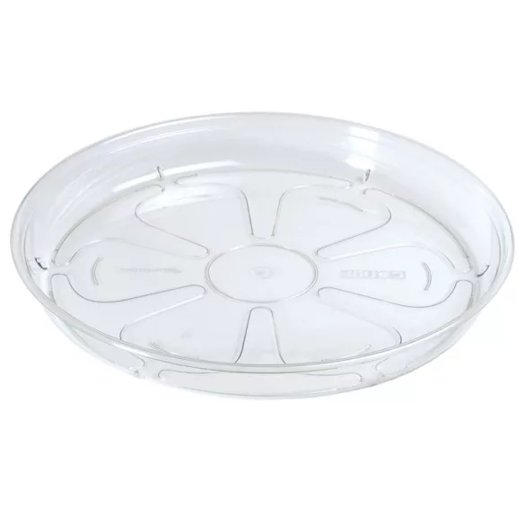 Virágcserép alátét, Prosperplast Coubi PPC320, átlátszó, átmérő: 32 cm, 4,1 cm magas perem, műanyag, kerek