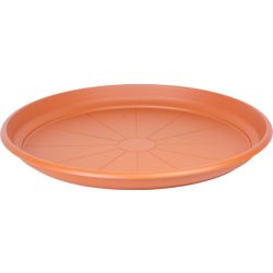   Virágcserép alátét, Ics Erica, terrakotta, átmérő: 80 cm, 7,3 cm magas perem, műanyag, kerek