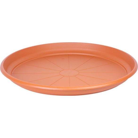 Virágcserép alátét, Ics Erica, terrakotta, átmérő: 80 cm, 7,3 cm magas perem, műanyag, kerek