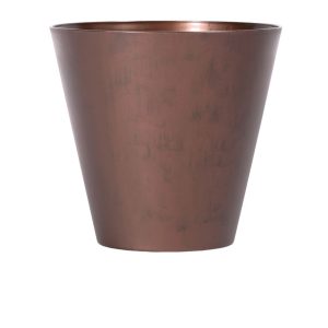 Műanyag virágcserép, Prosperplast Tubus Corten, réz, átmérő: 40 cm, magasság: 37,3 cm, ipari stílusú, 28,5 l, kerek
