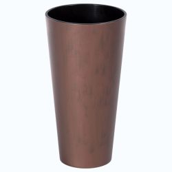   Műanyag virágcserép, Prosperplast Tubus Slim Corten, réz, átmérő: 40 cm, magasság: 76,2 cm, betéttel, 35 / 64 l, rézhatású, kerek