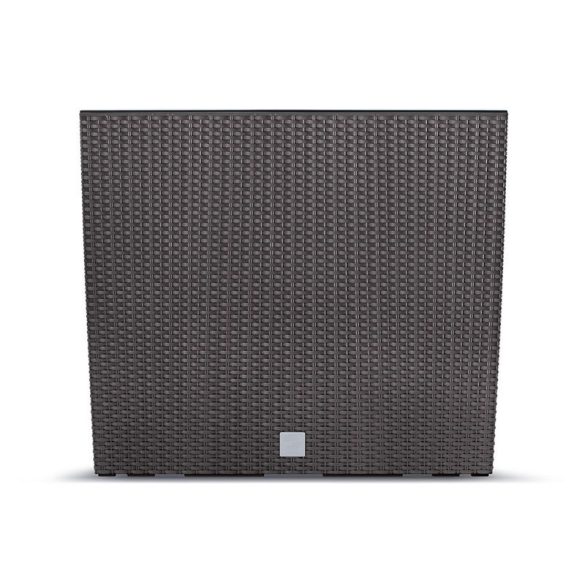 Rattan virágcserép, Prosperplast Rato Case, barna, 58 x 18 cm, magasság: 49,8 cm, betéttel, 12 / 44 l, rattan hatású, négyzetes