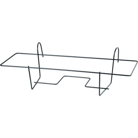 Virágtartó konzol, Strend Pro Garden Bumeta, fekete, 43 x 20 cm, magasság: 13 cm, extra erős, acél, kampós rögzítés, akasztható, téglalap alakú