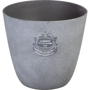 Műanyag virágcserép, Strend Pro Garden, szürke, átmérő: 28,5 cm, magasság: 26 cm, 10,5 l, kerek