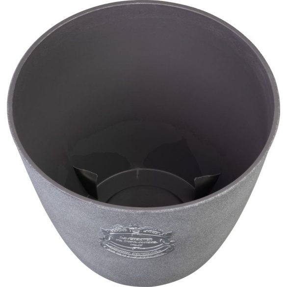 Műanyag virágcserép, Strend Pro Garden, szürke, átmérő: 28,5 cm, magasság: 26 cm, 10,5 l, kerek