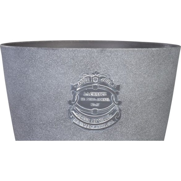 Műanyag virágcserép, Strend Pro Garden, szürke, átmérő: 28,5 cm, magasság: 26 cm, 10,5 l, kerek