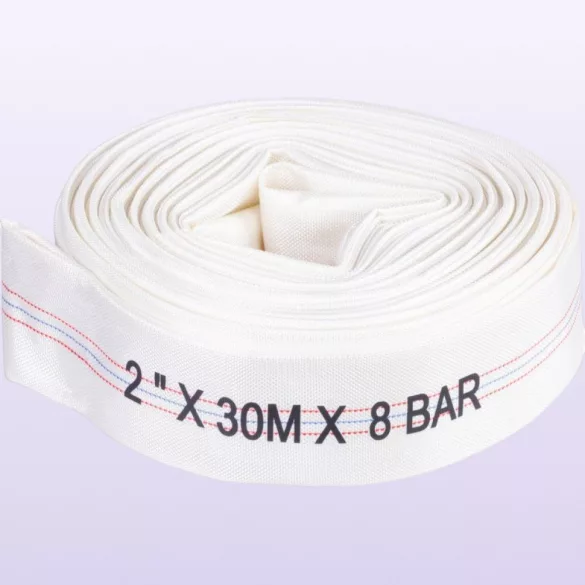 Nyomótömlő, Strend Pro Garden, fehér, C típus, 2", 30 m, vég nélkül, szivattyúkhoz, poliészter + gumírozott PVC belső, 0–80°C-ig hőálló, maximum 8 bar