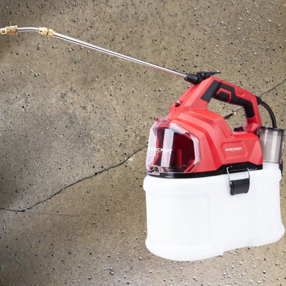 Akkumulátoros permetező, Worcraft CBS-S20Li-8L ShareSYS, 8 liter, piros, teleszkópos szórókarral, vállpántos, hosszú üzemidejű