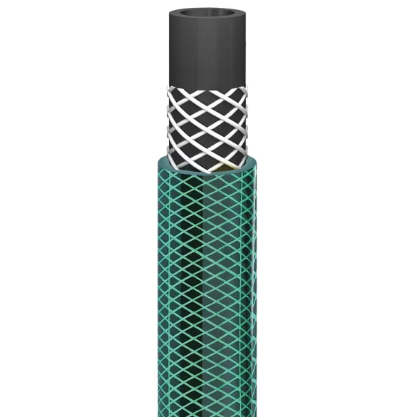 Kerti locsolótömlő, Strend Pro Garden Economic, zöld, 1/2", 15 m, 23 bar, PVC, UV-álló, -5°C és +65°C között hőálló