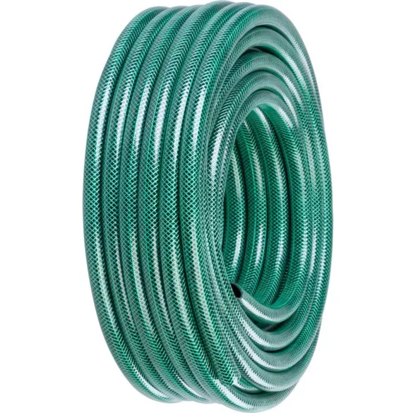 Kerti locsolótömlő, Strend Pro Garden Economic, zöld, 3/4", 15 m, 20 bar, PVC, UV-álló, -5°C és +65°C között hőálló
