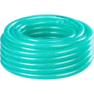 Kerti locsolótömlő, Strend Pro Garden Sunflex, türkiz, 5/8", 25 m, 22 bar, csavarodásgátló, PVC, sérülésálló, -5°C és +65°C között hőálló