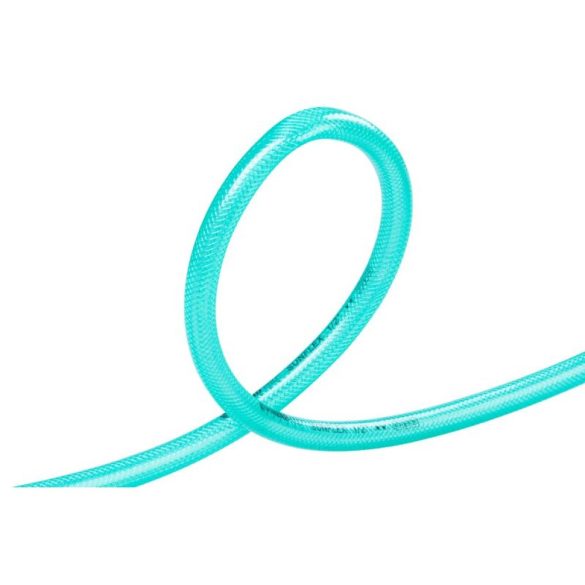 Kerti locsolótömlő, Strend Pro Garden Sunflex, türkiz, 3/4", 25 m, 20 bar, csavarodásgátló, PVC, sérülésálló, -5°C és +65°C között hőálló