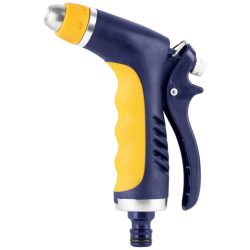   Kerti locsolópisztoly, Strend Pro Garden TS2046, kék/sárga, 2 funkciós, állítható vízáram, fémházas
