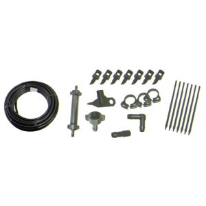 Kerti locsolótömlő öntözőkészlettel, Strend Pro Garden TS7107, fekete, 20 m, 33 db-os készlet, csepegtető öntözéshez, 13 mm tömlővel, bilincsekkel és szűrővel