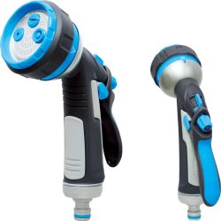   Kerti locsolópisztoly, Aquacraft 760530 Classic, fekete/kék, 4 funkciós, állítható vízáram, fémházas