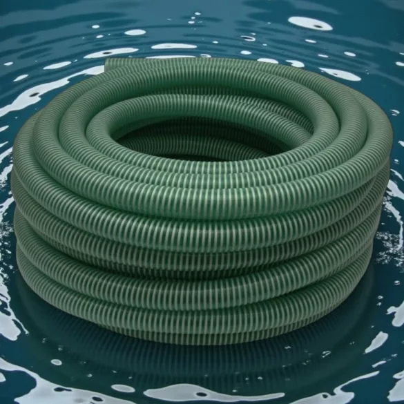 Kerti szívótömlő, Strend Pro Garden ST.Suco 37, zöld, 6/4", 30 m, 38 mm, 8 bar, bordázott, spirálerősített PVC, vákuumálló