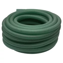   Kerti szívótömlő, Strend Pro Garden ST.Suco 50, zöld, 2", 30 m, 50 mm, 7 bar, bordázott, spirálerősített PVC, vákuumálló