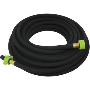 Kerti locsolótömlő, Strend Pro Garden, fekete, 1/2", 30 m, szivárgó, csatlakozókkal, csepegtető öntözéshez, -5°C és +50°C között hőálló