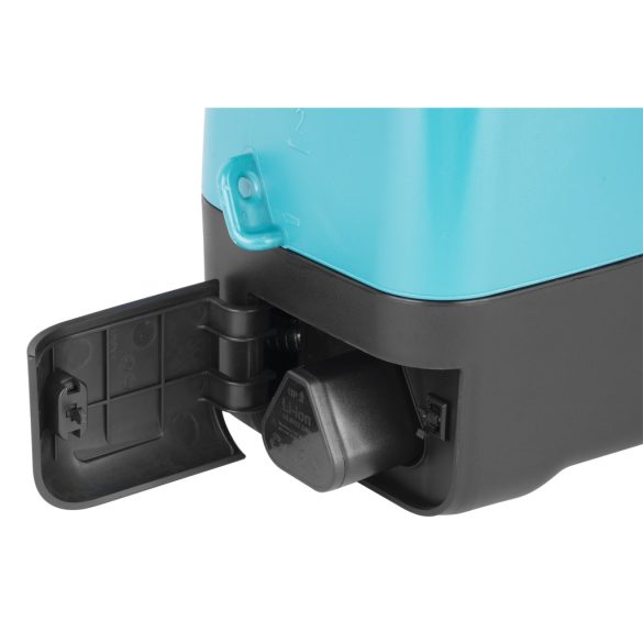 Akkumulátoros permetező, Evika EJ80, 8 liter, kék, vízálló kapcsolós, fém szórókarral, háti pántos