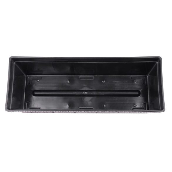 Műanyag virágláda, Strend Pro Garden Woodeff, barna, 47 x 15 cm, magasság: 17 cm, faerezetes mintázat, 9 l, fahatású